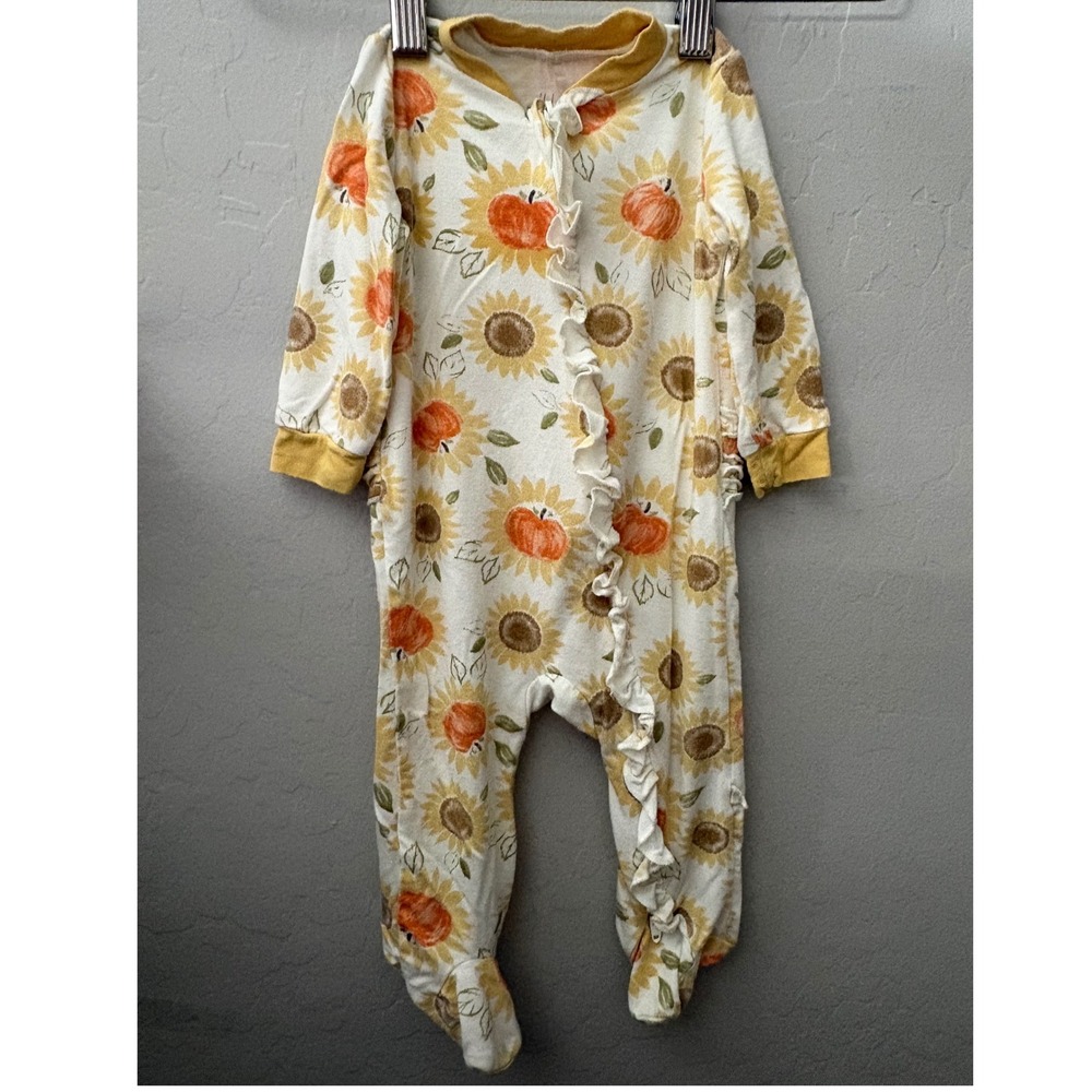 Milkberry Bamboo Ruffle Footie Pajamas – 0–3 Months